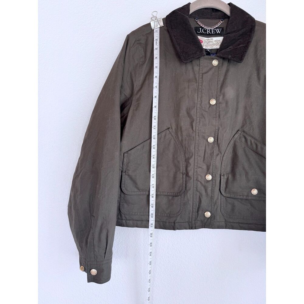 NWT J.Crew Womens Short Barn Jacket in Mossy Brown English Ripstop Cotton Medium - Picture 13 of 15